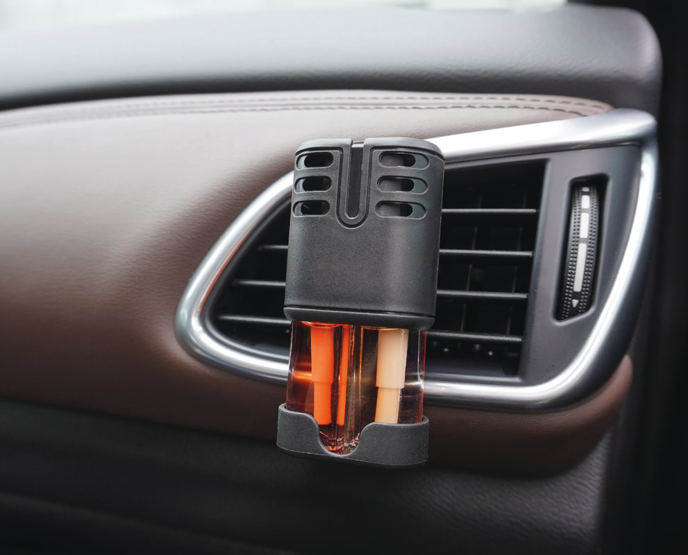 Dual scent scented wick for car vent